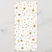 Crescent Moon Starry Night Wedding Flat Menu Menükarte (Rückseite)