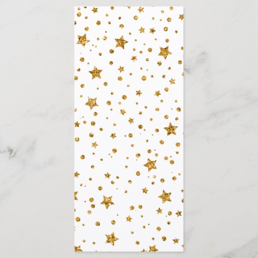 Crescent Moon Starry Night Wedding Flat Menu Menükarte (Rückseite)