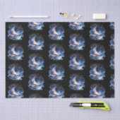 Crescent Moon Stars Celestial Black Halloween Seidenpapier (Handwerk)