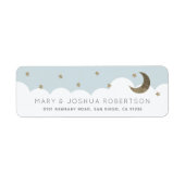 Crescent Moon & Stars Light Blue (Vorne)