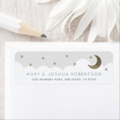 Crescent Moon & Stars Light Grau (Insitu)