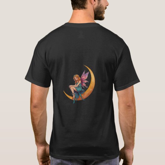 Crescent Moon Sticker T-Shirt (Rückseite)