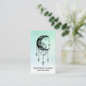 *~* Crescent Moon Talisman Shaman Glitzer Luna Visitenkarte (Stehend Vorderseite)
