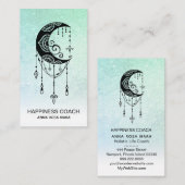 *~* Crescent Moon Talisman Shaman Glitzer Luna Visitenkarte (Vorne/Hinten)