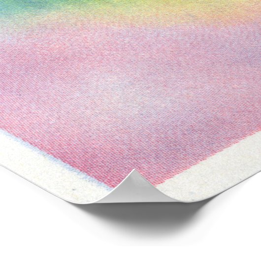 Crescent Moon über beleuchtetes Hufeisen Poster (Ecke)