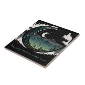 Crescent Moon über den Bergen Fliese (Seite)