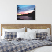 Crescent Moon über den Walden Pond Leinwanddruck (Insitu (Schlafzimmer))
