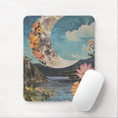 Crescent Moon über serene Landschaft Mousepad (Mit Mouse)