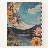 Crescent Moon über serene Landschaft Notizblock (Rückseite)