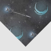 Crescent Moon und das Personal auf schwarz Decoupa Seidenpapier (Detail)