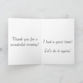 Crescent Moon und Great Blue Heron Card Dankeskarte (Innenseite)