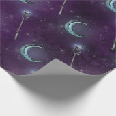 Crescent Moon und Personal auf Lila Geschenkpapier (Ecke)