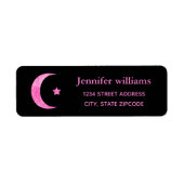 Crescent Moon und Star Address Label (Vorne)