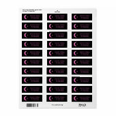 Crescent Moon und Star Address Label (Vorne)