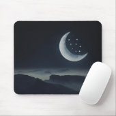 Crescent Moon und Stars Mousepad (Mit Mouse)
