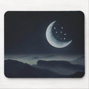 Crescent Moon und Stars Mousepad
