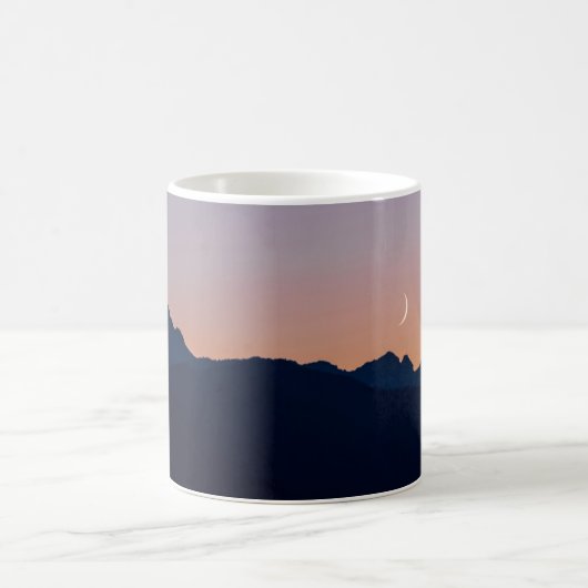 Crescent Moon & Venus | Seabeck, Washington Kaffeetasse (Mittel)