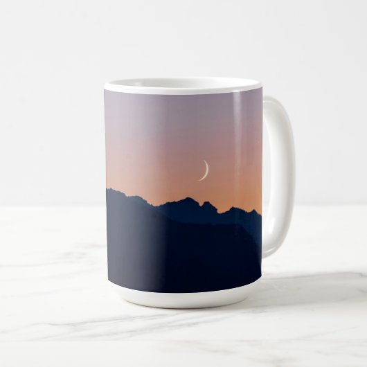 Crescent Moon & Venus | Seabeck, Washington Kaffeetasse (VorderseiteRechts)