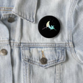 Crescent Moon Wicca Mystical Cat Pastel Goth Button (Beispiel)