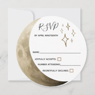 Crescent Moon Wiccan Handfasting RSVP Einladung