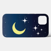 Crescent Moon with Stars IPhone case (Rückseite (Horizontal))