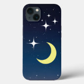 Crescent Moon with Stars IPhone case (Rückseite)