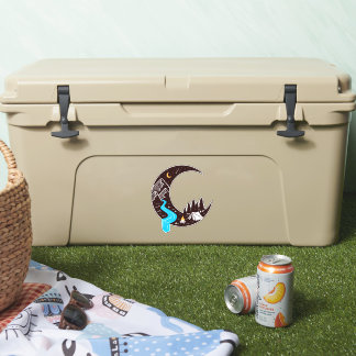 Crescent Moon Zent Camping Campfire Aufkleber