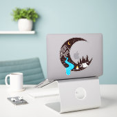 Crescent Moon Zent Camping Campfire Aufkleber (Laptop auf Schreibtisch)