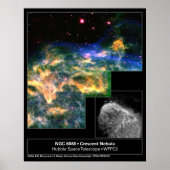 Crescent Nebula 6888 Hubble Telescope Poster (Vorne)