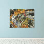 Crescent of Houses II, Island Town by Egon Schiele Leinwanddruck (Insitu (Holzboden))