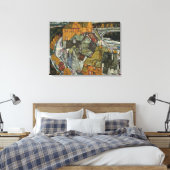 Crescent of Houses II, Island Town by Egon Schiele Leinwanddruck (Insitu (Schlafzimmer))