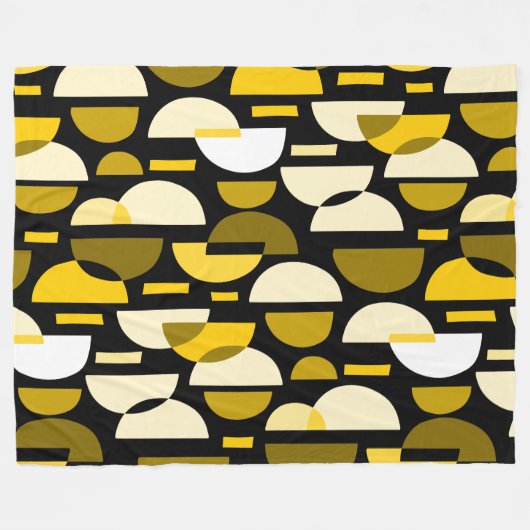 Crescent Pattern 010921 - Bernstein Fleecedecke (Vorderseite (Horizontal))