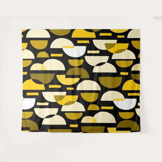 Crescent Pattern 010921 - Bernstein Wandteppich (Vorderseite (Horizontal))