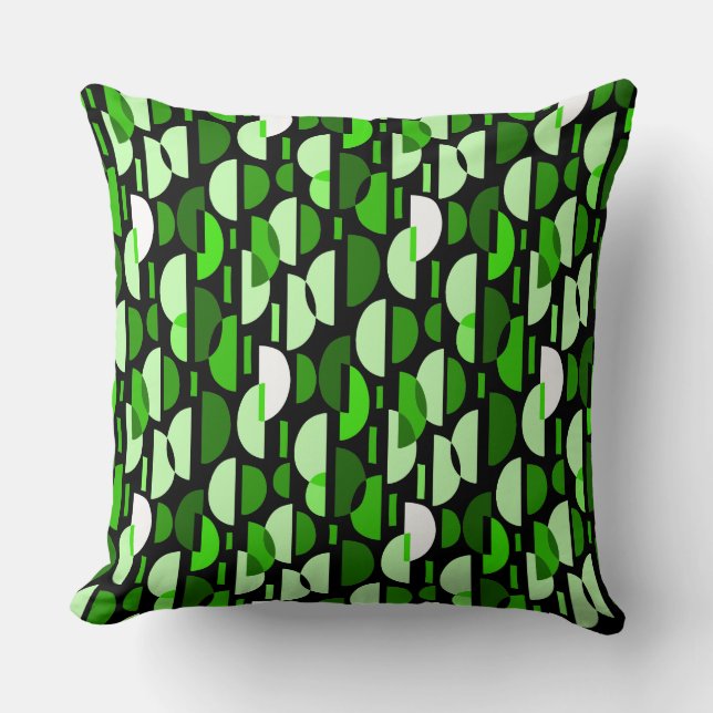Crescent Pattern 010921 - Grasgrüne Kissen (Vorderseite)