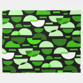 Crescent Pattern 010921 - Grass Green Fleecedecke (Vorderseite (Horizontal))