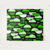 Crescent Pattern 010921 - Grass Green Wandteppich (Vorderseite (Horizontal))