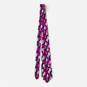 Crescent Pattern 010921 - Magenta Pink Krawatte (Rückseite)