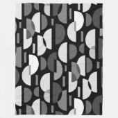 Crescent Pattern 010921 - Monochrome Fleecedecke (Vorderseite)