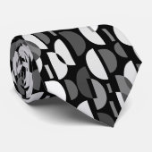 Crescent Pattern 010921 - Monochrome Krawatte (Gerollt)