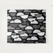 Crescent Pattern 010921 - Monochrome Wandteppich (Vorderseite (Horizontal))