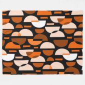 Crescent Pattern 010921 - Orange Fleecedecke (Vorderseite (Horizontal))