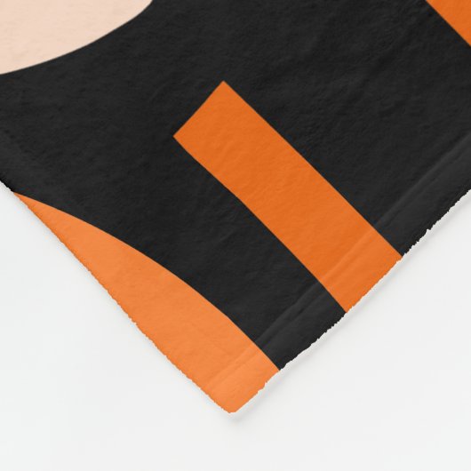 Crescent Pattern 010921 - Orange Fleecedecke (Ecke)