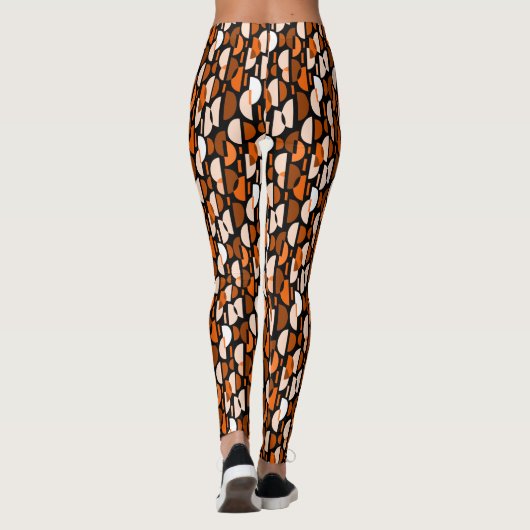 Crescent Pattern 010921 - Orange Leggings (Rückseite)