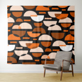 Crescent Pattern 010921 - Orange Wandteppich (Beispiel (Horizontal))