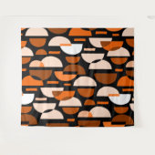 Crescent Pattern 010921 - Orange Wandteppich (Vorderseite (Horizontal))