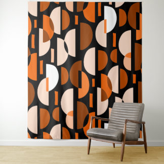 Crescent Pattern 010921 - Orange Wandteppich
