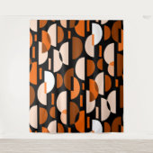 Crescent Pattern 010921 - Orange Wandteppich (Vorderseite)