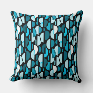 Crescent Pattern 010921 - Sky Blue Throw Pillow Kissen