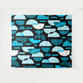 Crescent Pattern 010921 - Sky Blue Wandteppich (Vorderseite (Horizontal))