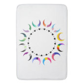 Crescent Pride Moons & Black Hearts Badematte (Vorderseite Vertikal)